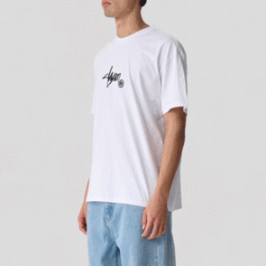 SDOUBLE SMALL STOCK SS TEE WHITE