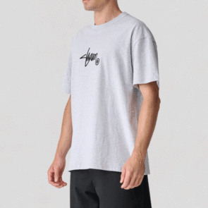 SDOUBLE SMALL STOCK SS TEE ASH HEATHER