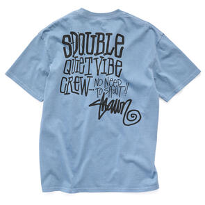S DOUBLE QUIET VIBE T-SHIRT OVERDYE ASHLEY BLUE