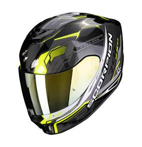 SCORPION EXO 391 HAUT HELMET BLK/SIL/N-YEL 