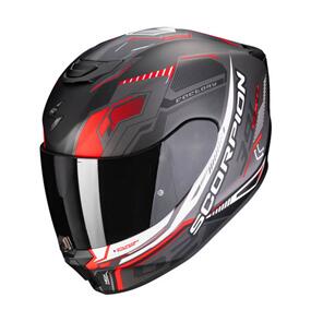 SCORPION EXO 391 HAUT HELMET MATTE BLK/SIL/RED 