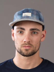 JUST ANOTHER FISHERMAN SEAPORT 5 PANEL BLUE/GREY CHECK