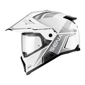 SENA OUTLANDER SMART ADV DUAL-SPORT HELMET GLOSS WHITE