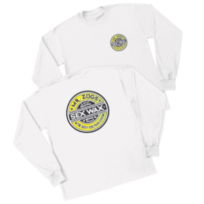 SEX WAX LONG SLEEVE FADE TEE WHITE GREEN PRINT