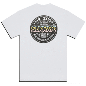 SEX WAX TEAM WORD FADE TEE WHITE BLACK PRINT