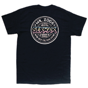 SEX WAX TEAM WORD FADE TEE BLACK WHITE PRINT