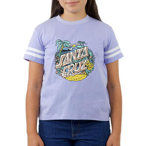 SANTA CRUZ ALOHA DOT FRONT TEE BLACK