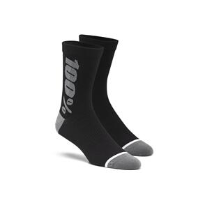 100% RYTHYM MERINO SOCKS BLACK/CHARCOAL 