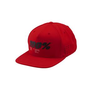 100% DRIVE SNAPBACK HAT RED