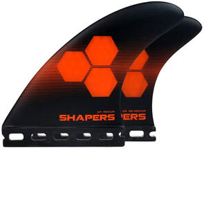 SHAPERS AM1 CORELITE MEDIUM 6 FIN SET SINGLE TAB BLACK