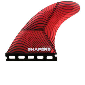 SHAPERS C.A.D MEDIUM 3-FIN SINGLE TAB BASE RED