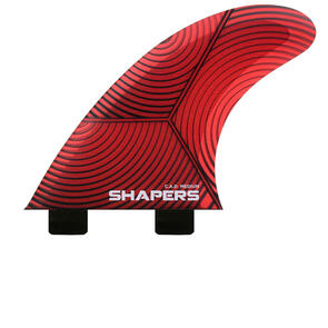 SHAPERS C.A.D MEDIUM 3-FIN DUAL TAB BASE RED