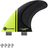 SHAPERS CARBON S5 TRI FIN BLACK LIME - FCS - M