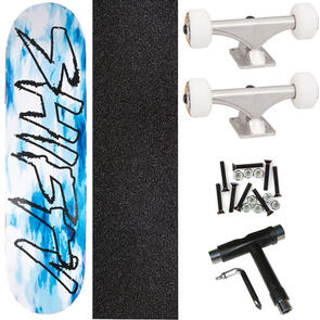 SHIFTY SKATE BLUE TIE DYE CUSTOM COMPLETE 8.25