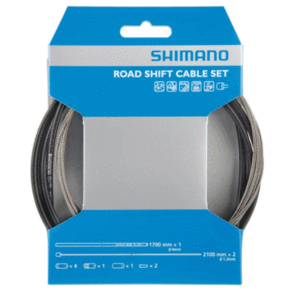 SHIMANO OT-SP41 SHIFT CABLE SET STAINLESS W/SEALED CAPS BLACK FOR ROAD