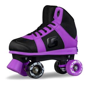 CRAZY SKATES SK8 PURPLE SIZE ADJUSTABLE HI-TOP ROLLER SKATES
