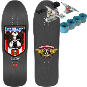 POWELL PERALTA FRANKIE HILL BULL DOG 09 GREY STAIN DECK 10.00" + DOUBLE$DOWN PRIME SURF SKATE SET