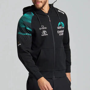 SLAM EMIRATES TEAM NZ OFFICIAL EMIRATES TEAM NEW ZEALAND DECK FULL ZIP HOODY