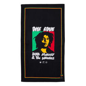 SLOWTIDE ONE LOVE BEACH TOWEL BLACK