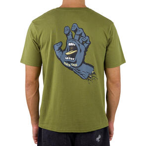 SANTA CRUZ OS OPUS SCREAMING HAND TEE OLIVE GREEN