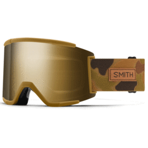 SMITH SQUAD XL LOW BRIDGE FIT COYOTE POW HUNTER-CP SUN BLACK GOLD MIRROR/CP