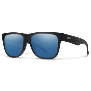 SMITH LOWDOWN 2 MATTE BLACK + CHROMAPOP GLASS POLARIZED BLUE MIRROR LENS