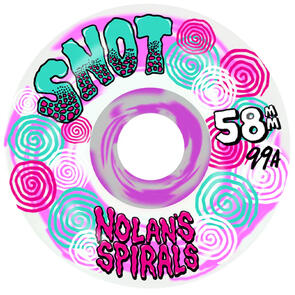 SNOT WHEELS 58 99 NOLAN SPIRALS WIDE BOYS PINK/WHITE