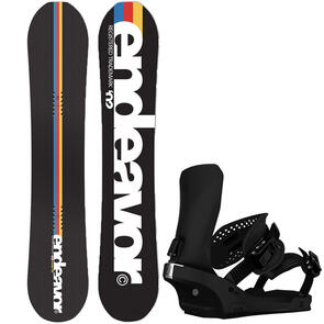 ENDEAVOR SNOWBOARDS 2026 PIONEER PRO + FIX BINDING CO BLOCK 7 BINDINGS TRUE BLACK PACKAGE
