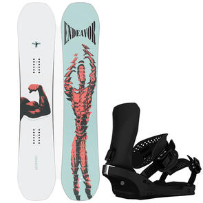 ENDEAVOR SNOWBOARDS 2026 RANGER + FIX BINDING CO BLOCK 7 BINDINGS TRUE BLACK PACKAGE