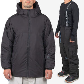 ENDEAVOR SNOWBOARDS 2025 AEROSHIELD INSULATED JACKET BLACK + 2L PATROL CARGO PANT BLACK