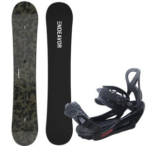 ENDEAVOR SNOWBOARDS 2024 LIVE SNOWBOARD - ACETATE + TECHNINE ALL COMERS SNOWBOARD BINDING