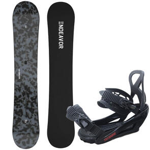 ENDEAVOR SNOWBOARDS 2024 B.O.D. SNOWBOARD - ACETATE + TECHNINE ALL COMERS SNOWBOARD BINDING