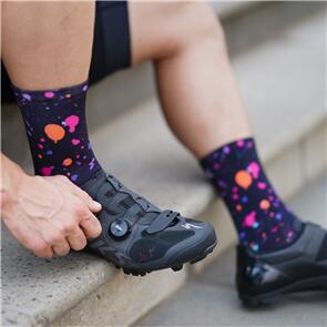 SOX FOOTWEAR PURPLE SPLASH CREW SOCKS 