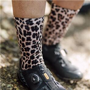 SOX FOOTWEAR GOLDEN LEOPARD CREW SOCKS 