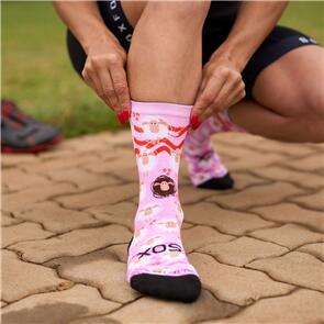 SOX FOOTWEAR PINK SHEEP CREW SOCKS 