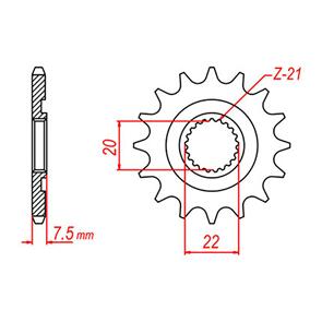 WHITES SPKT FRONT MTX HORNET LIGHTENED MX 1323 13T #520