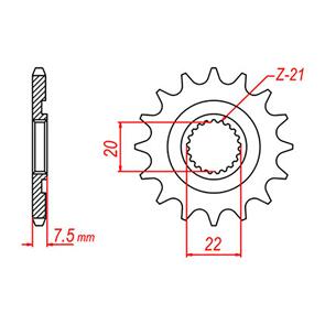 WHITES SPKT FRONT MTX HORNET LIGHTENED MX 1323 14T #520