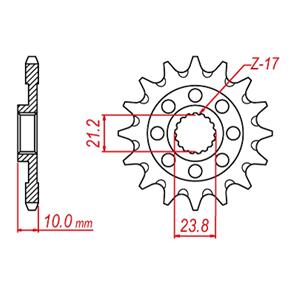 WHITES SPKT FRONT MTX HORNET LIGHTENED MX 1443 13T #520