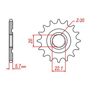 WHITES SPKT FRONT MTX HORNET LIGHTENED MX 1590 13T #520