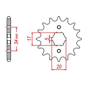 WHITES SPKT FRONT OE STEEL 1264 13T #428