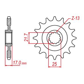 WHITES SPKT FRONT OE STEEL 1373 14T #520