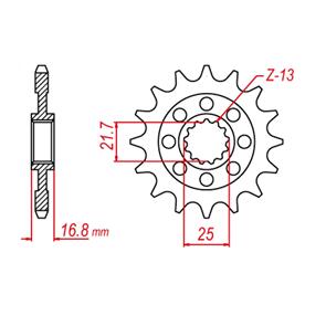 WHITES SPKT FRONT OE STEEL 1373 17T #520