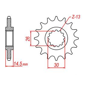 WHITES SPKT FRONT OE STEEL 1332 16T #525