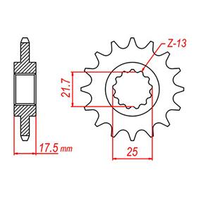 WHITES SPKT FRONT OE STEEL 1298 17T #428