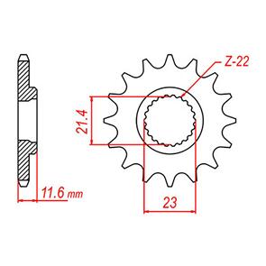 WHITES SPKT FRONT OE STEEL 583 14T #520