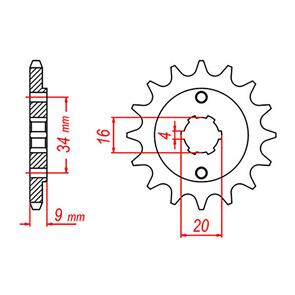 WHITES SPKT FRONT OE STEEL 1554 13T #520