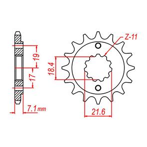 WHITES SPKT FRONT OE STEEL 1321 14T #520