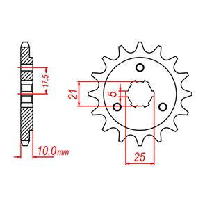 WHITES SPKT FRONT OE STEEL 1448 14T #525