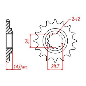 WHITES SPKT FRONT OE STEEL 1529 17T #530