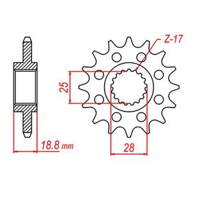 WHITES SPKT FRONT OE STEEL 704 15T #525